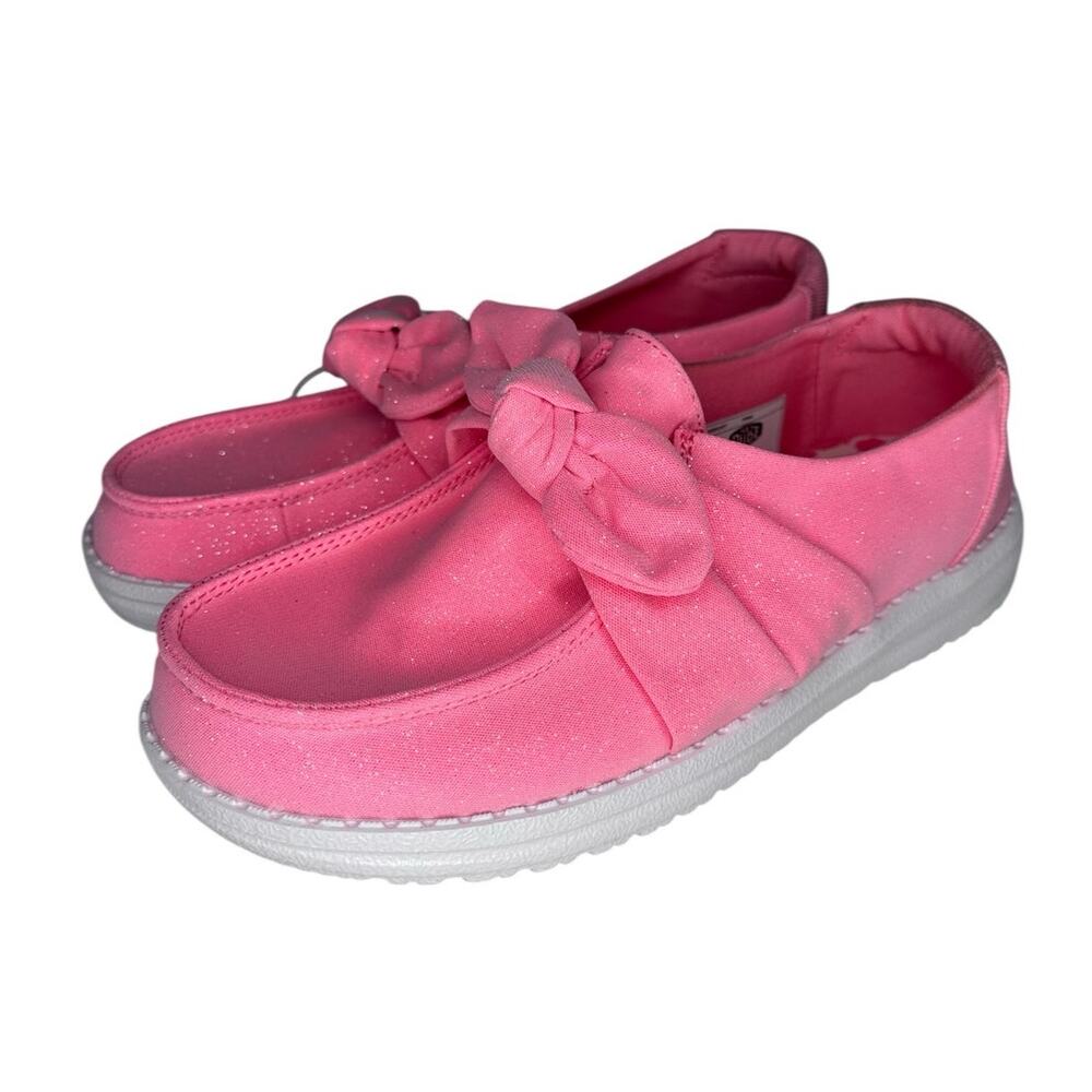NWT Hey Dude Wendy Bow Stardust Slip On Shoes Size 3